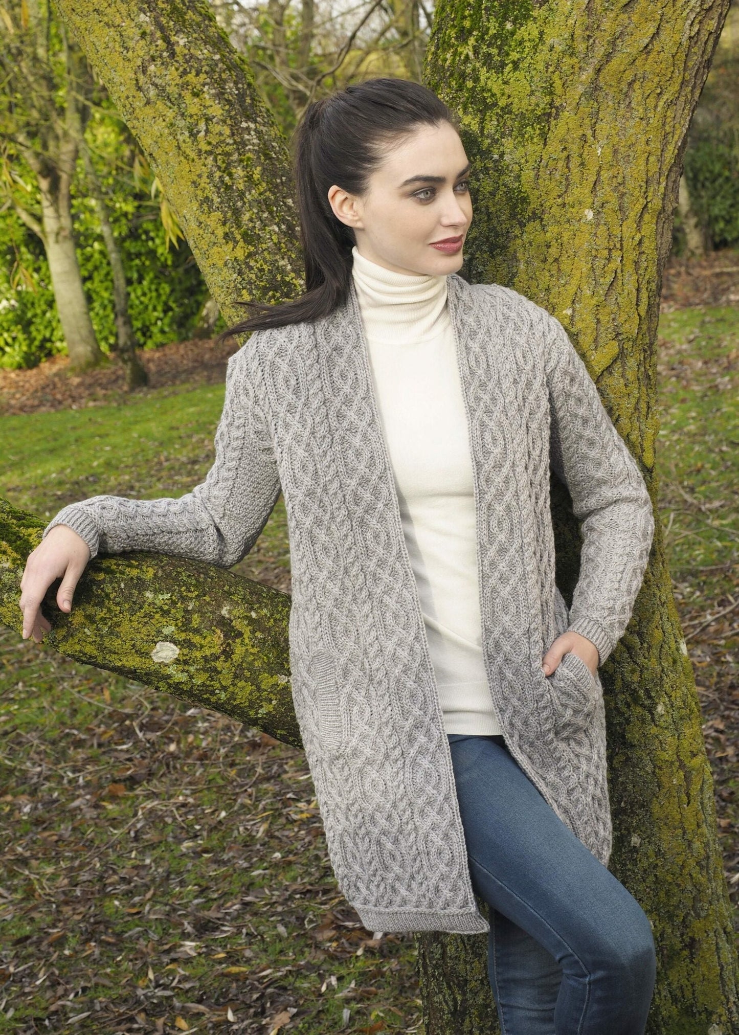 Aran Craft Celtic Braid Edge to Edge Coat