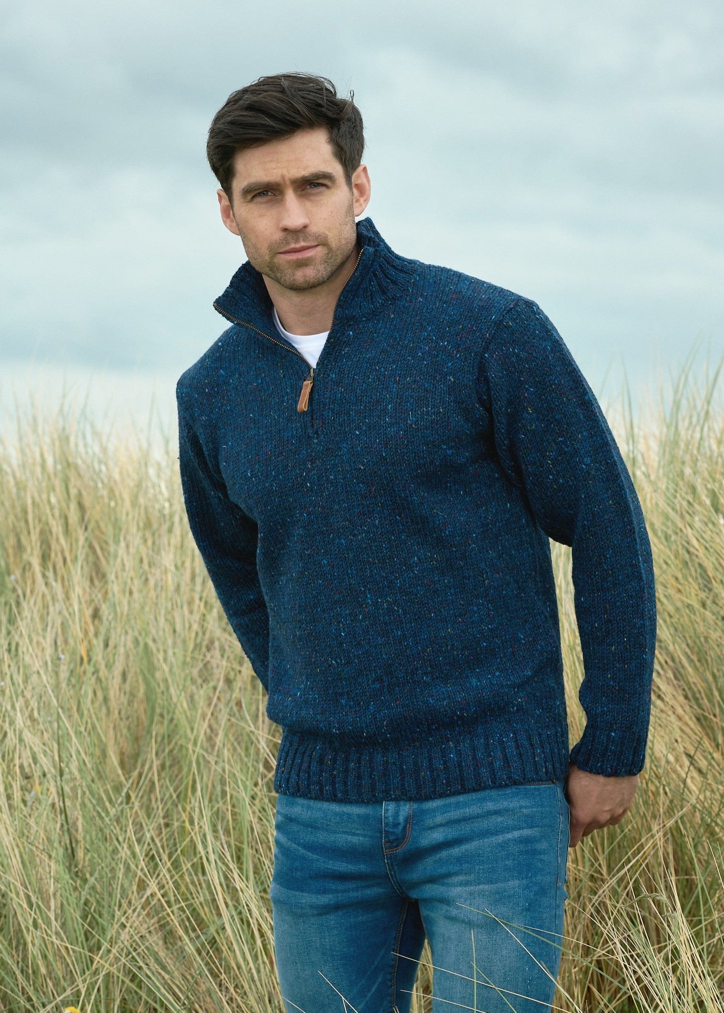 Aran Craft Donegal Half Zip Sweater