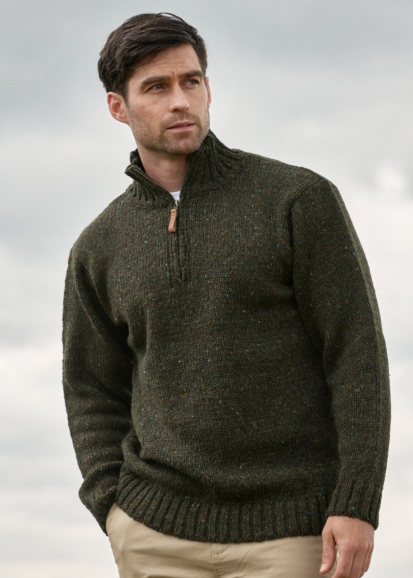 Aran Craft Donegal Half Zip Sweater