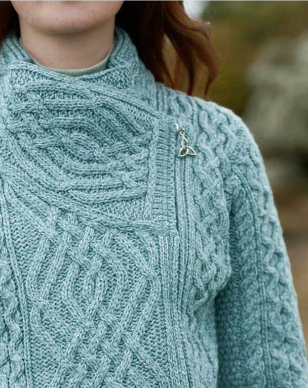 Aran Craft Cable Knit Side Zip Cardigan