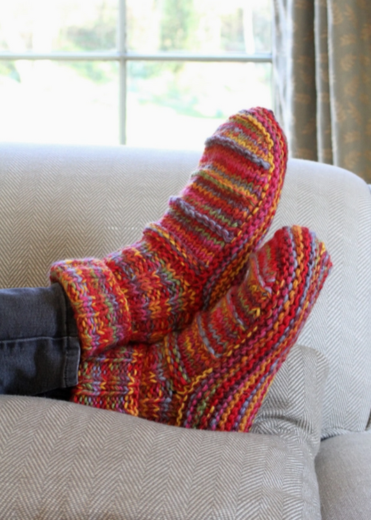 Lined wool sofa socks