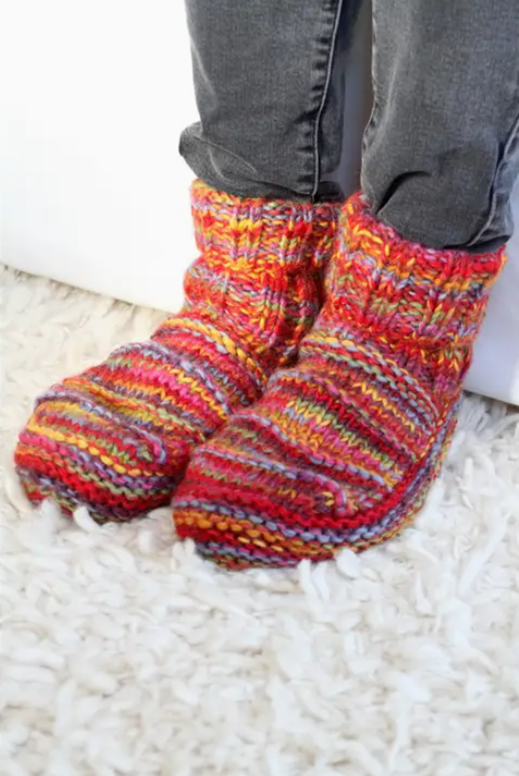 Lined wool sofa socks