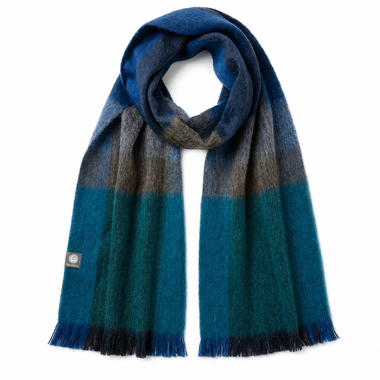 Men's Alpaca Blend Plaid Scarf