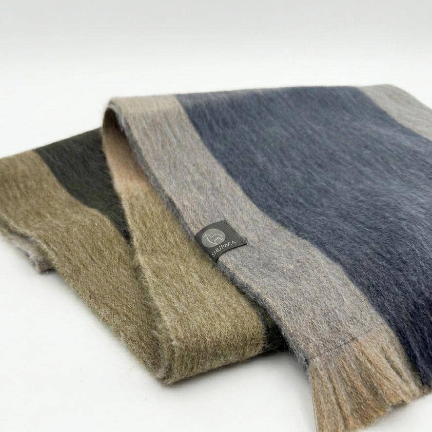 Men's Alpaca Blend Plaid Scarf