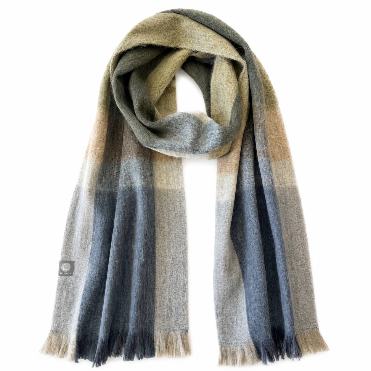Men's Alpaca Blend Plaid Scarf