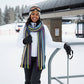 Women's Alpaca Blend Striped Scarf