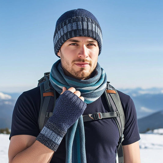 Men's Alpaca Blend Striped Scarf