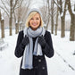 Women's Alpaca Blend Striped Scarf