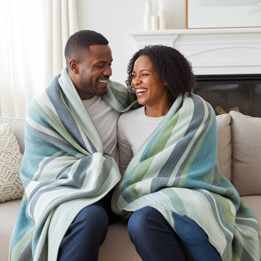 Alpaca Reversible Throw - Lotus