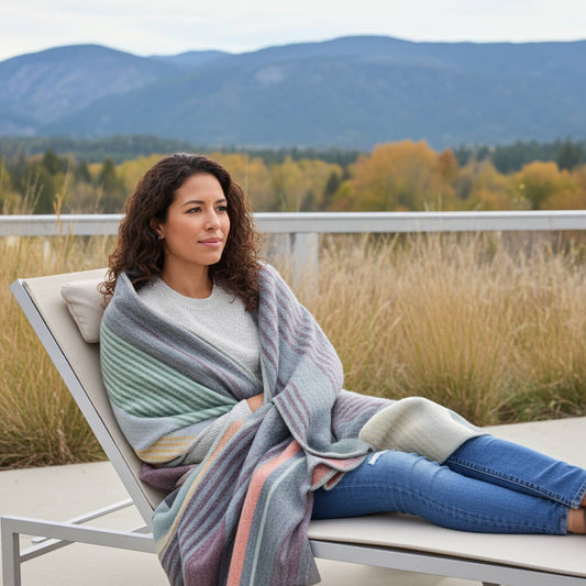 Alpaca Reversible Throw - Spectrum