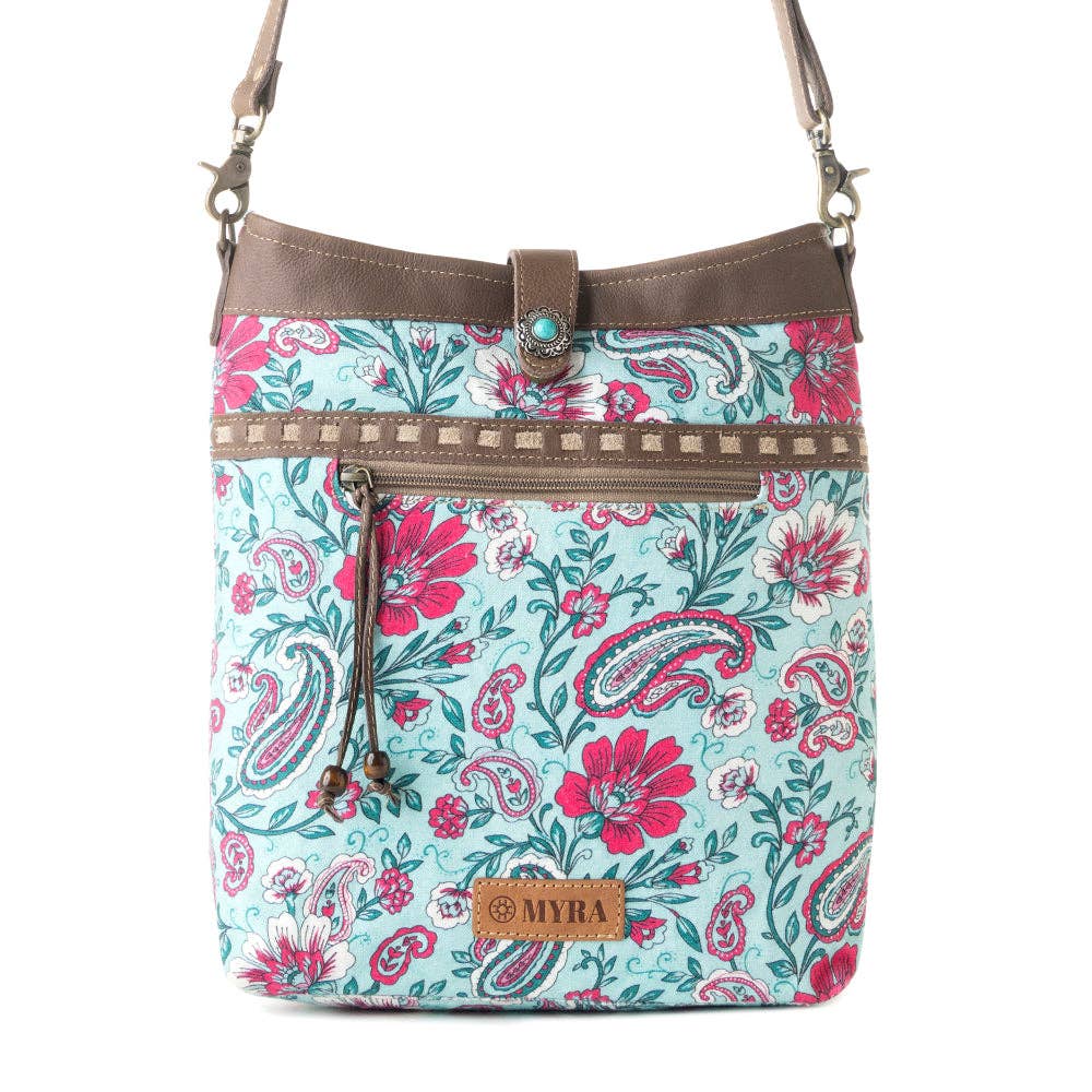 Aspendale Upcycled Canvas Bag with Leather Details