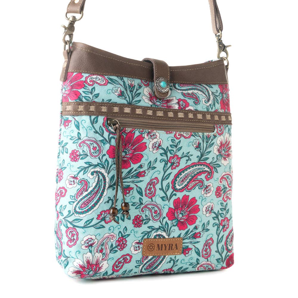 Aspendale Upcycled Canvas Bag with Leather Details