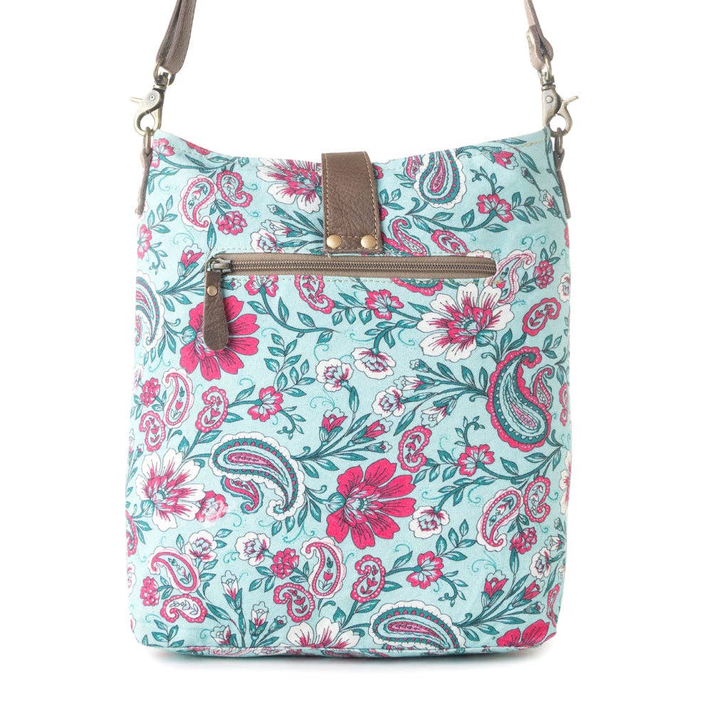 Aspendale Upcycled Canvas Bag with Leather Details
