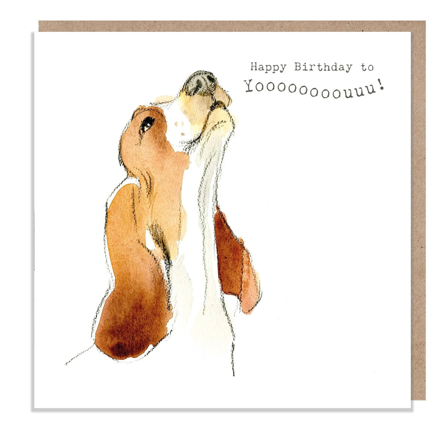 Birthday card  - Howling Basset