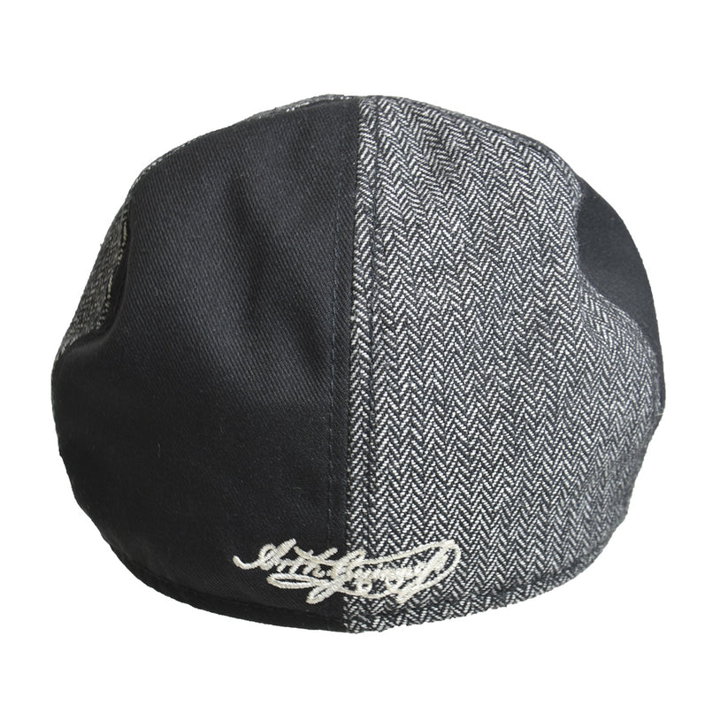 Guinness Black and Grey Panelled Wool Ivy Cap