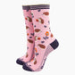 Floral Hedgehog Bamboo Socks