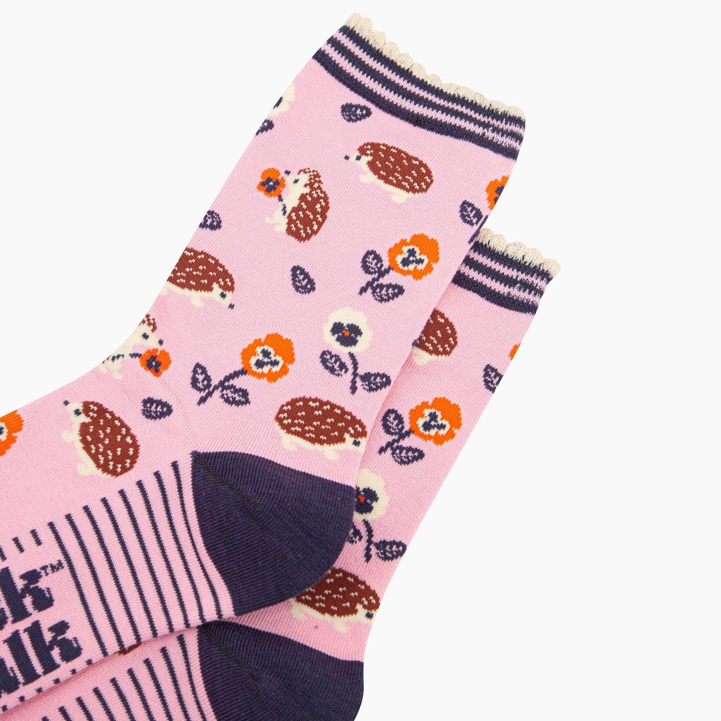 Floral Hedgehog Bamboo Socks
