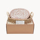 Handmade Bread Warmer & Wicker Basket - Flower Oval