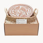 Handmade Bread Warmer & Wicker Basket - Lovebirds Oval