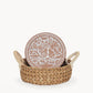 Handmade Bread Warmer & Wicker Basket - Lovebirds Round