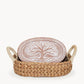 Handmade Bread Warmer & Wicker Basket - Tree of Life Oval