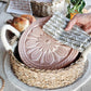 Handmade Bread Warmer & Wicker Basket - Vintage Flower Round