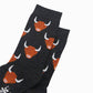 Highland Cow Bamboo Socks in Black