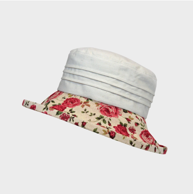 Floral Boned Brim Hat