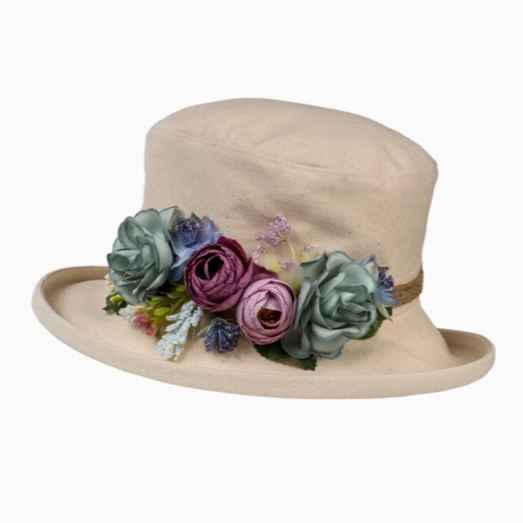 Boned Hat with Flower