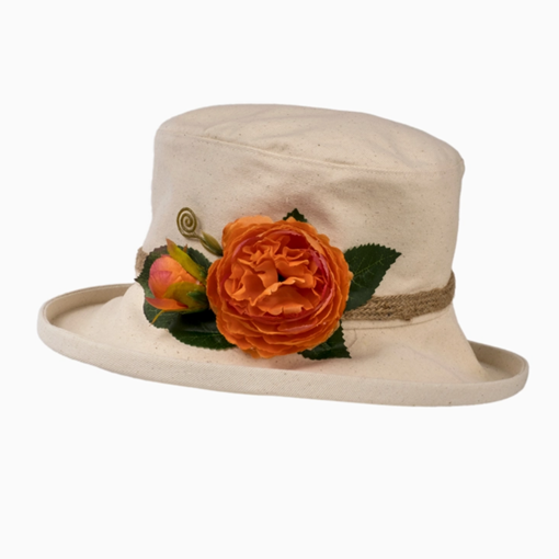 Boned Hat with Flower