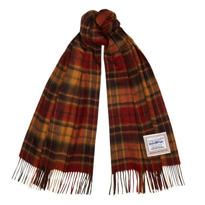 Pure Wool Tartan Check Scarf/Wrap