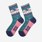 Sheep Fair Isle Bamboo Socks in Green