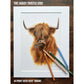 Mounted Print Portrait The Jaggy Thistle Coo