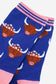 Highland Cow Bamboo Socks in Blue