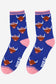 Highland Cow Bamboo Socks in Blue
