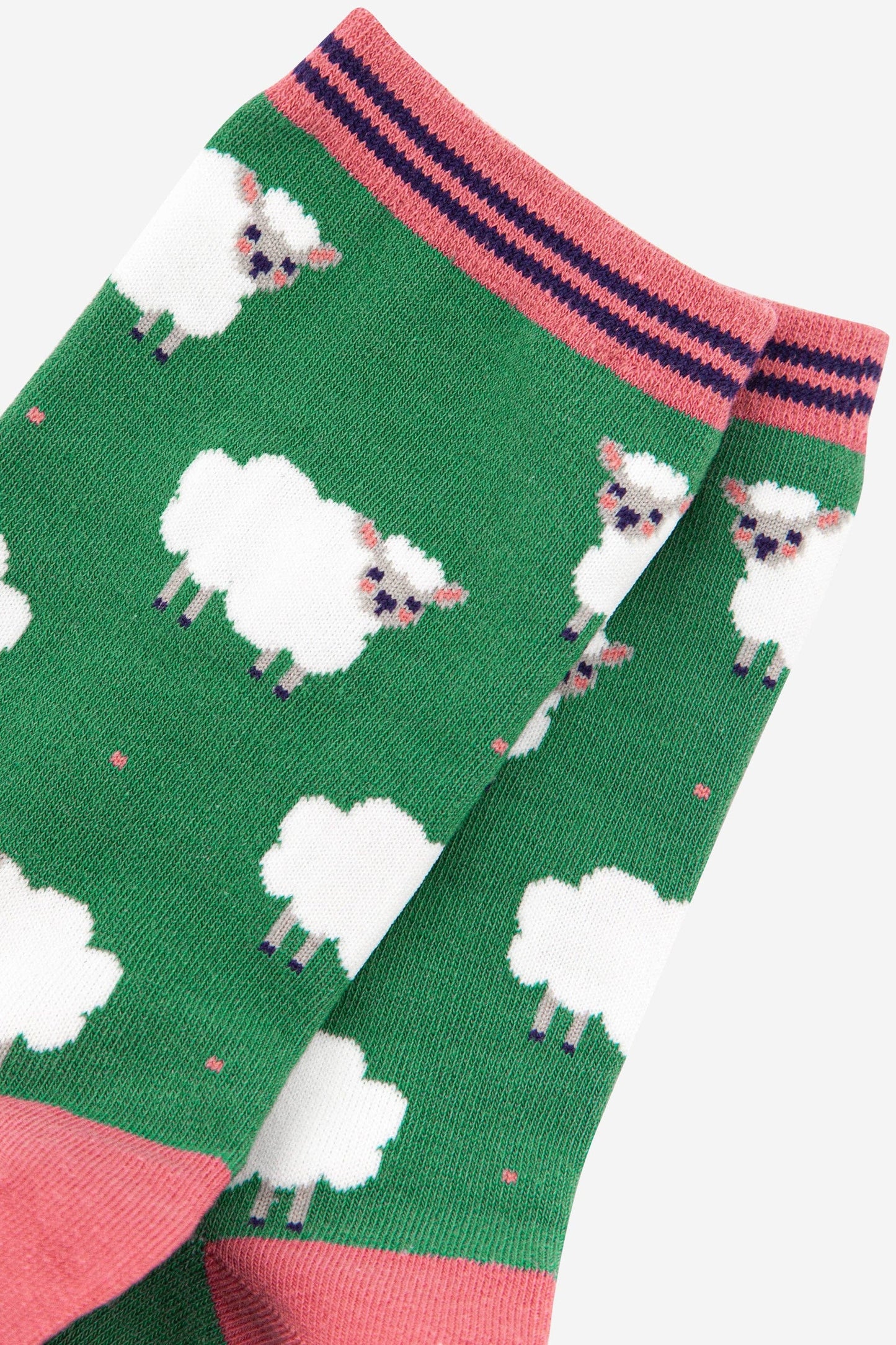 Green Lamb Bamboo Socks
