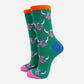 Highland Cow Rainbow Bamboo Socks