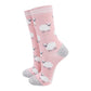 Marl Sheep Bamboo Socks in Pink