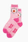 Highland Cow Pink Wreath Bamboo Socks
